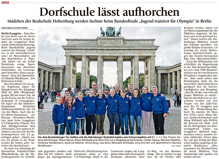 Dorfschule läßt aufhorchen