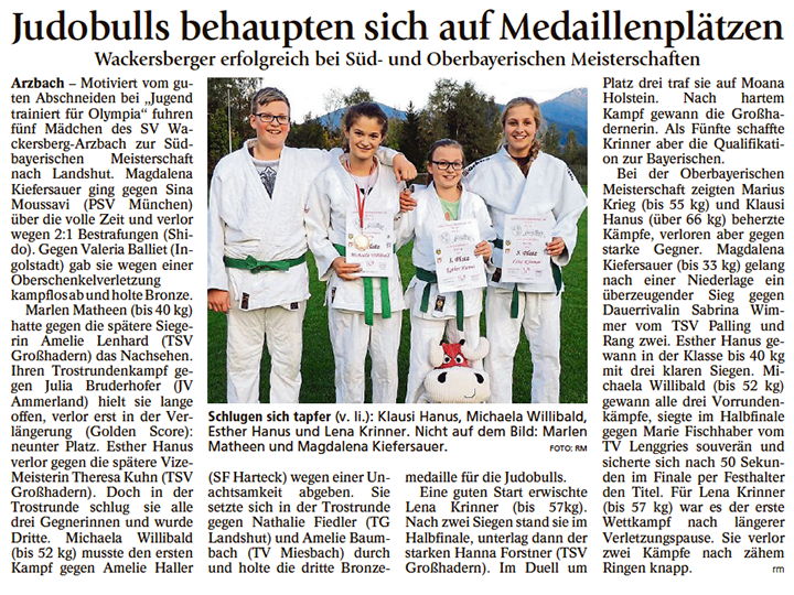 Judobulls behaupten sich auf Medaillenplätzen
